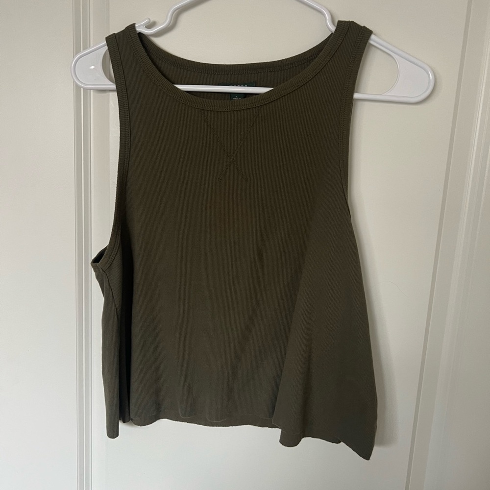 Olive Green Women's Crop Top